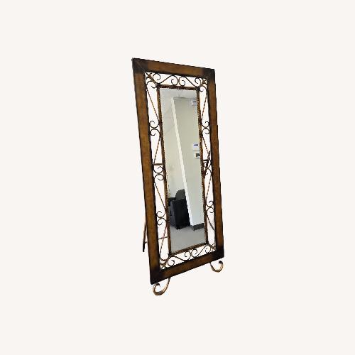 Used Dark Brown Metal Floor Mirror for sale on AptDeco