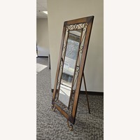 Dark Brown Metal Floor Mirror