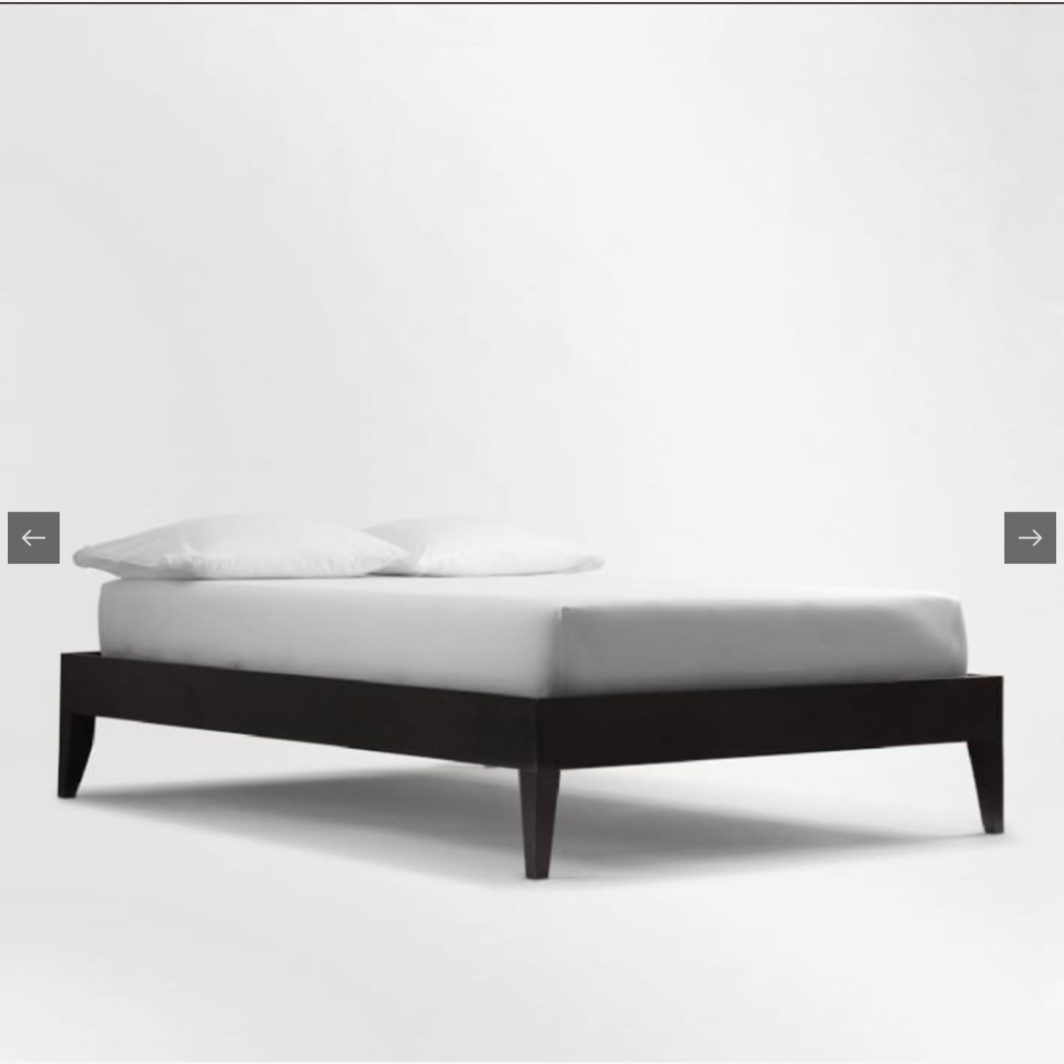 West Elm Queen Narrow Leg Chocolate Bed Frame - image-2