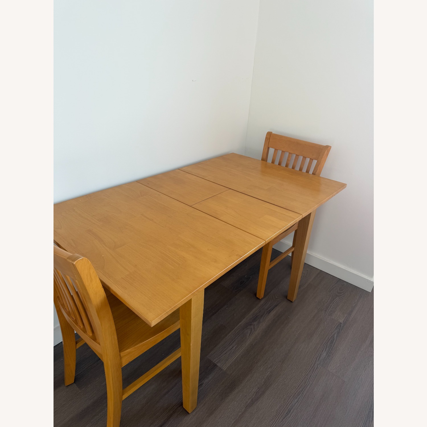 Extendable Oak Solid Wood Dining Table - image-1