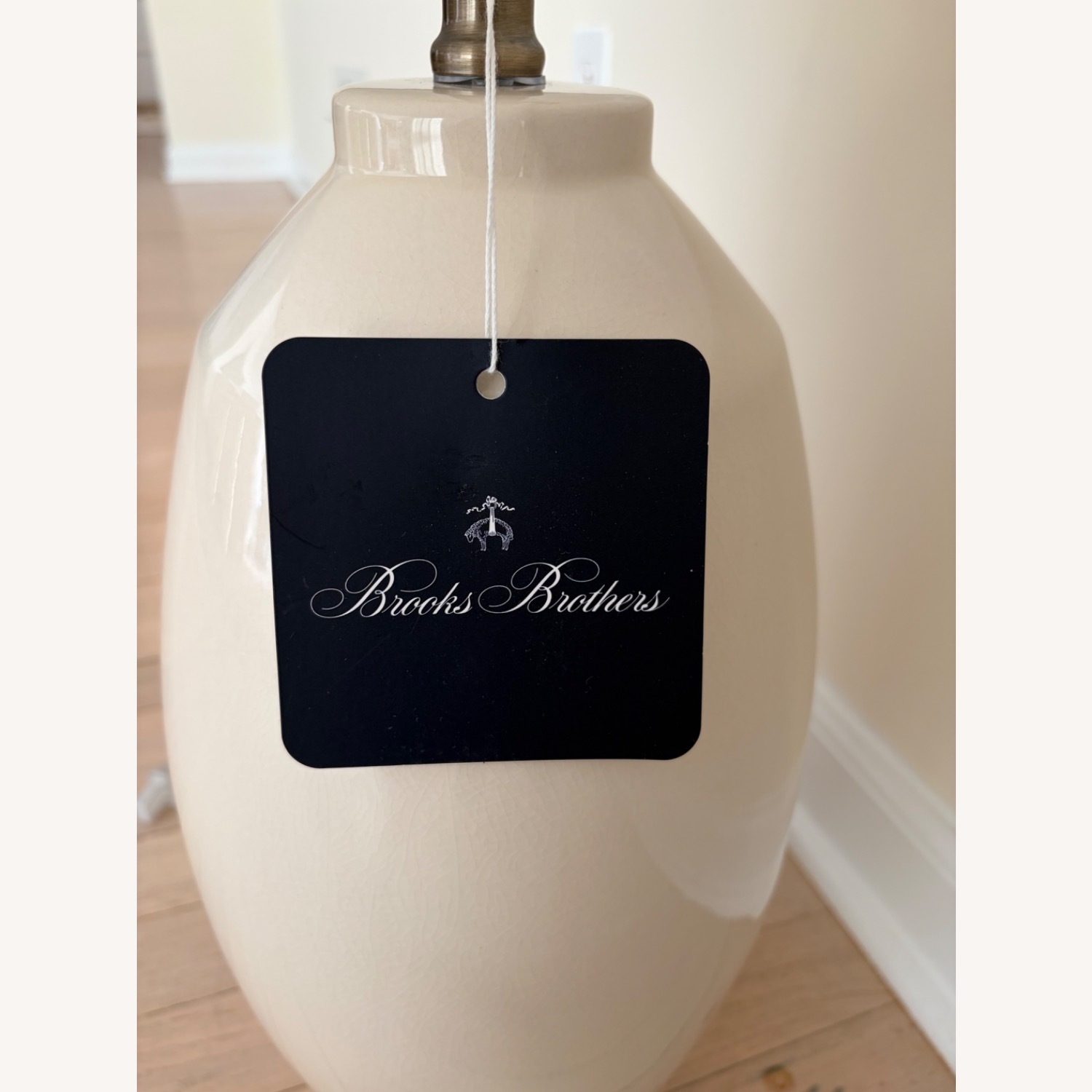 Brooks Brothers White Ceramic Table Lamp - image-3