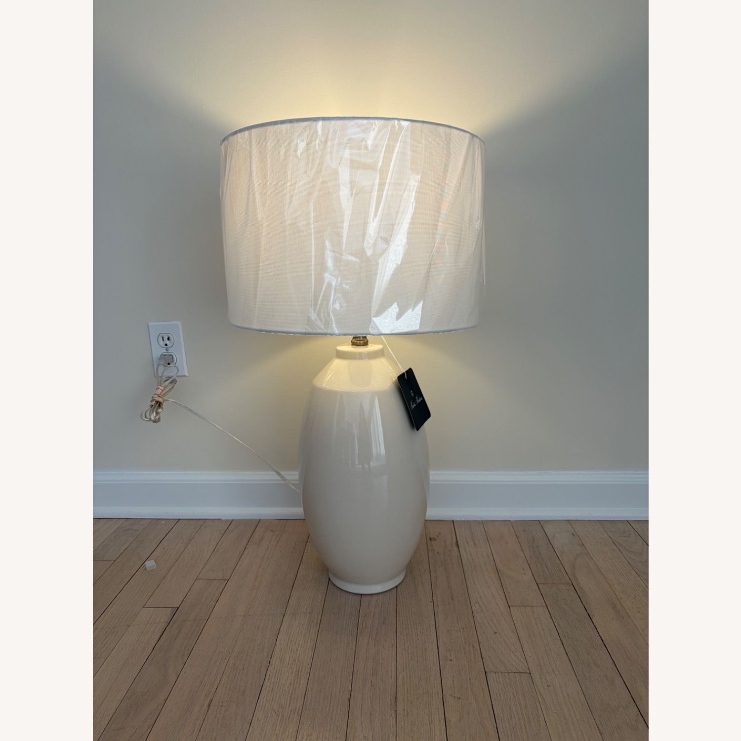 Brooks Brothers White Ceramic Table Lamp - image-4