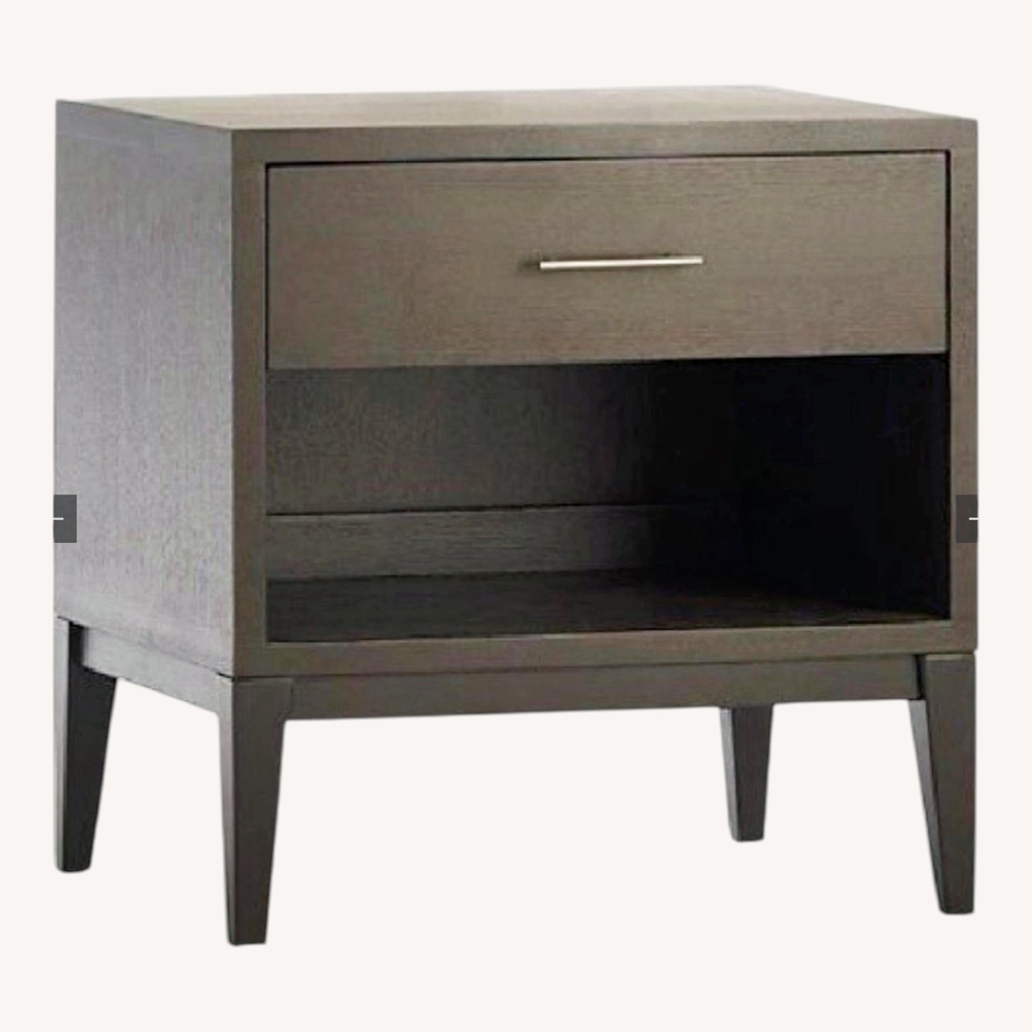 West Elm Narrow Leg Chocolate Wood Nightstands - image-4