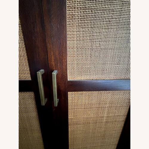 Used Crate & Barrel Dark Brown Wood Armoire for sale on AptDeco