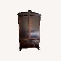 Dark Brown Wood Armoire