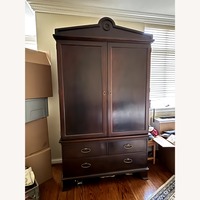 Dark Brown Wood Armoire