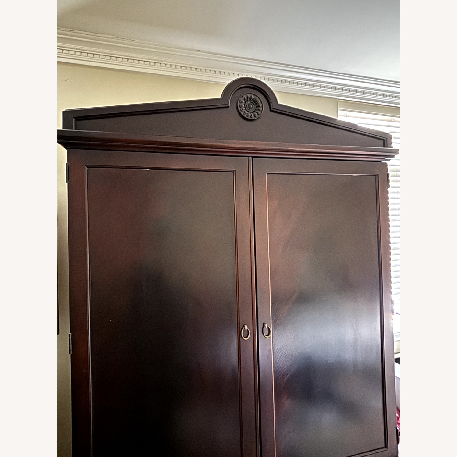 Dark Brown Wood Armoire - image-2