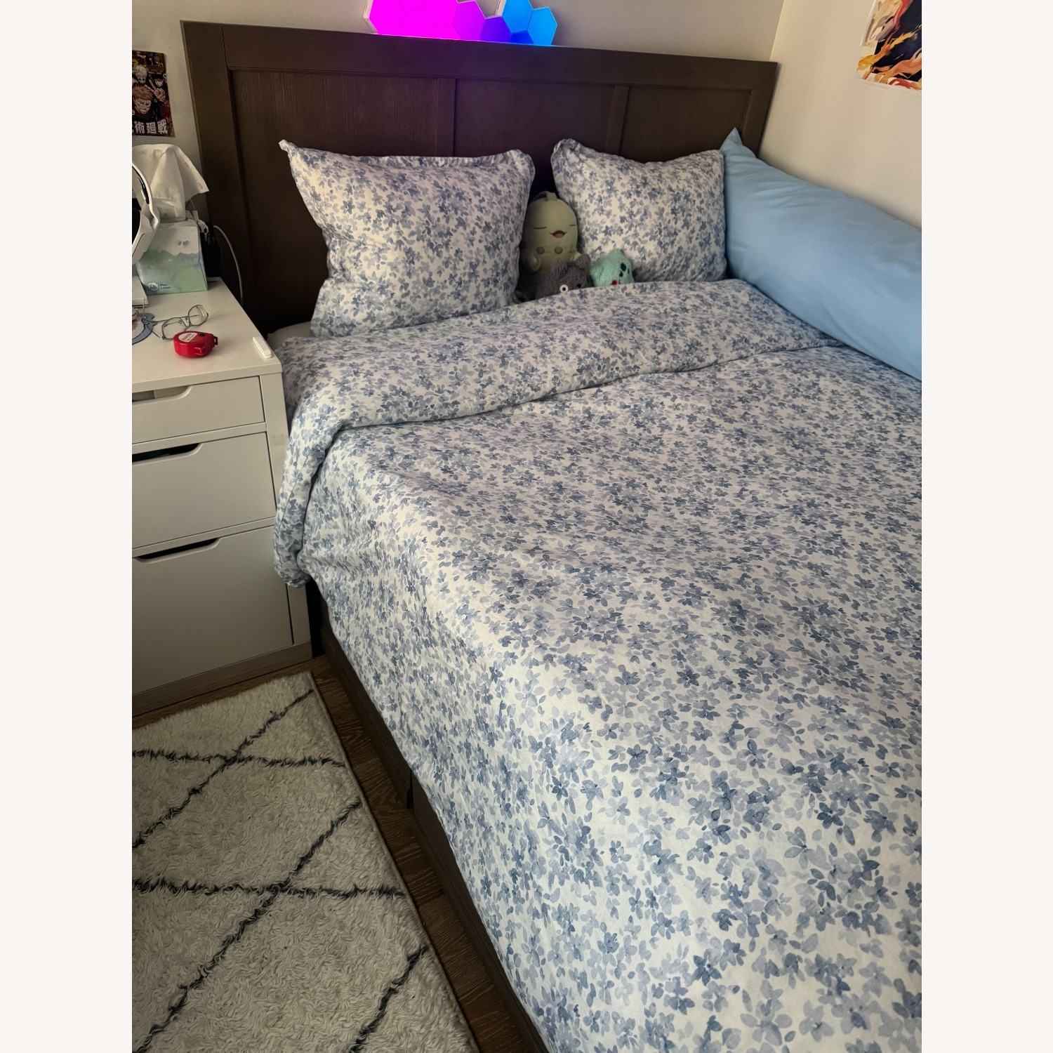 Pottery Barn Tacoma Dark Gray Wood Queen Bed - image-3