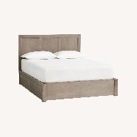 Pottery Barn Tacoma Dark Gray Wood Queen Bed