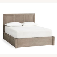 Pottery Barn Tacoma Dark Gray Wood Queen Bed