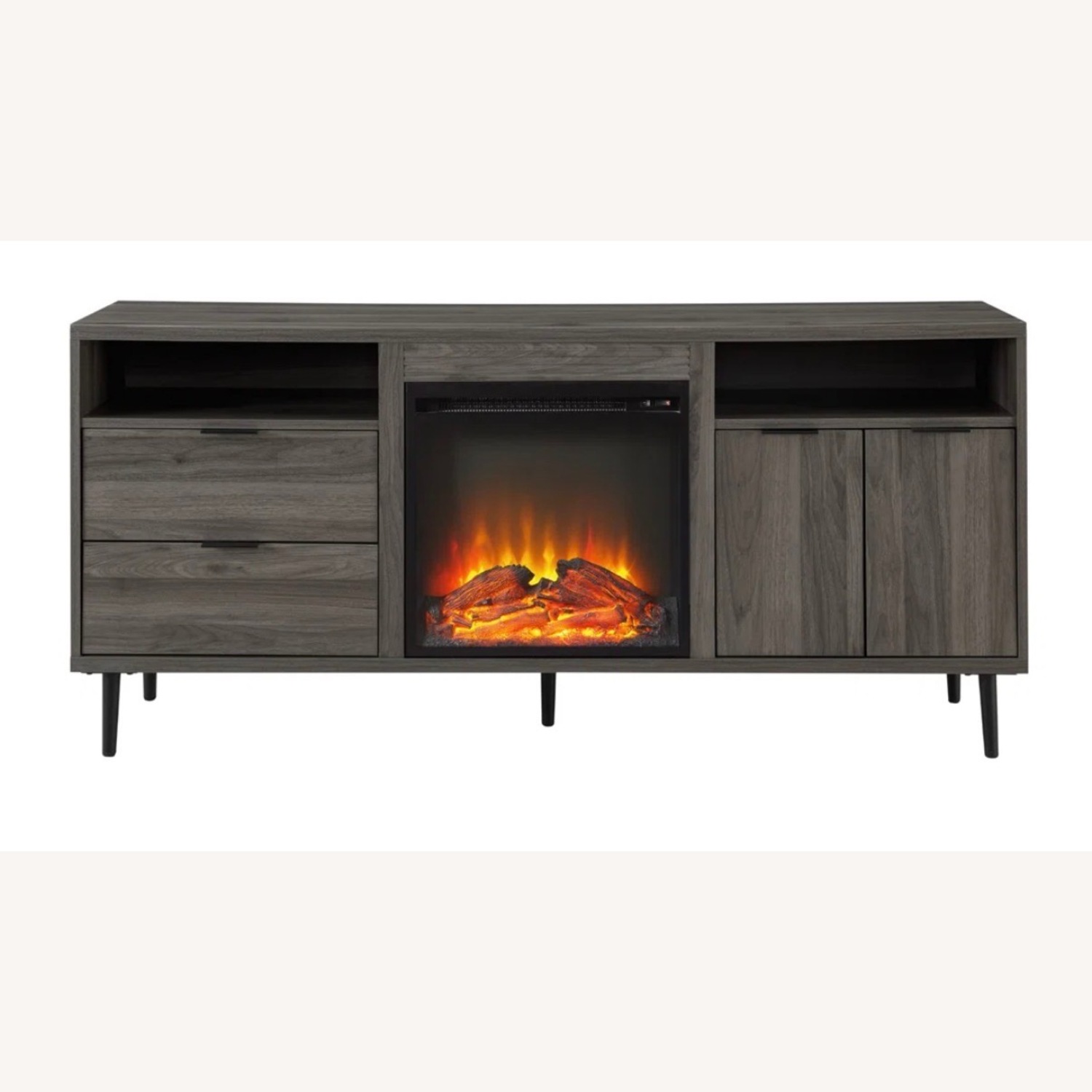 Wayfair Light Gray Media Storage - image-1