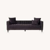 Living Spaces Dark Gray Fabric 3+ Seater Sofa