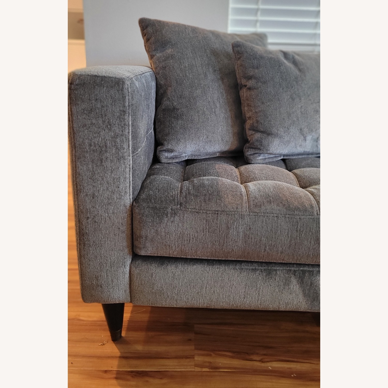 Living Spaces Dark Gray Fabric 3+ Seater Sofa - image-3