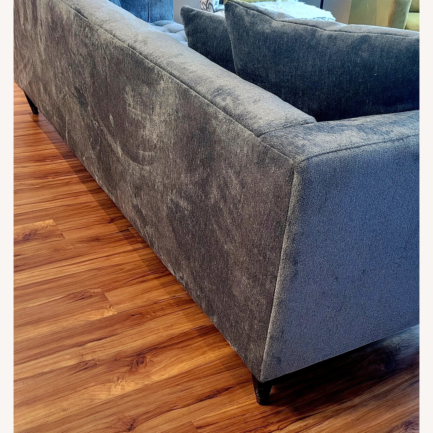 Living Spaces Dark Gray Fabric 3+ Seater Sofa - image-2