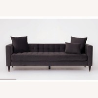 Living Spaces Dark Gray Fabric 3+ Seater Sofa