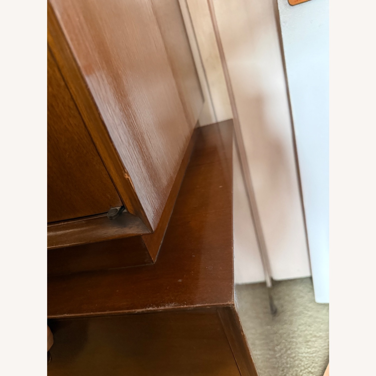 Antique Dark Brown Wood Armoire - image-23