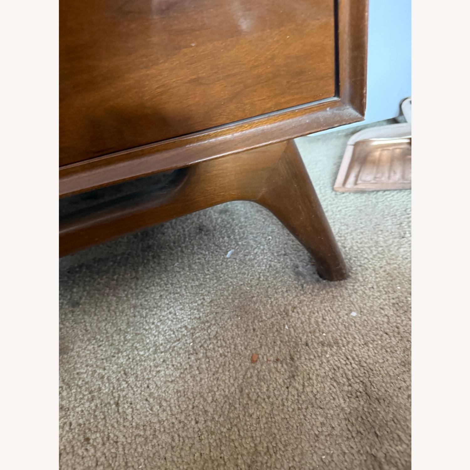 Antique Dark Brown Wood Armoire - image-22