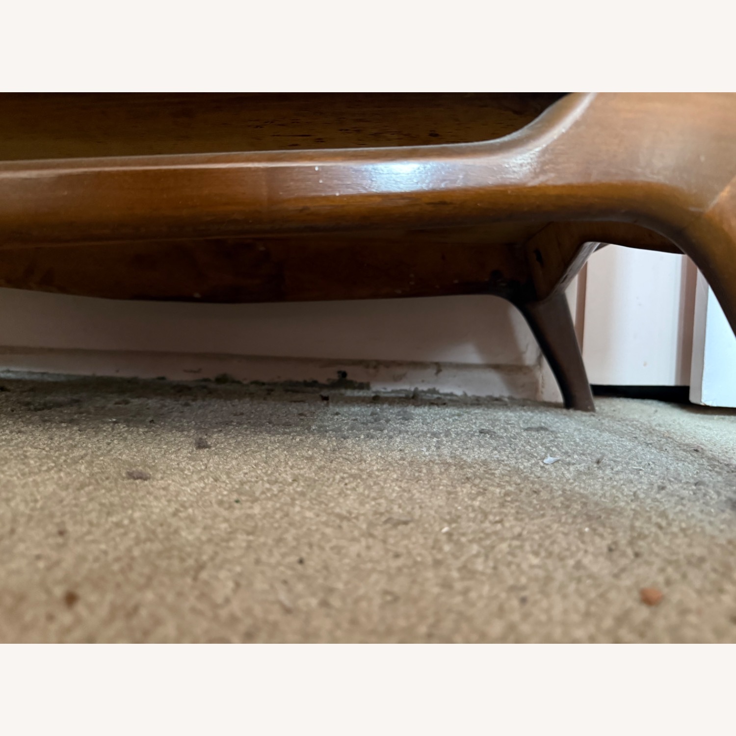 Antique Dark Brown Wood Armoire - image-19