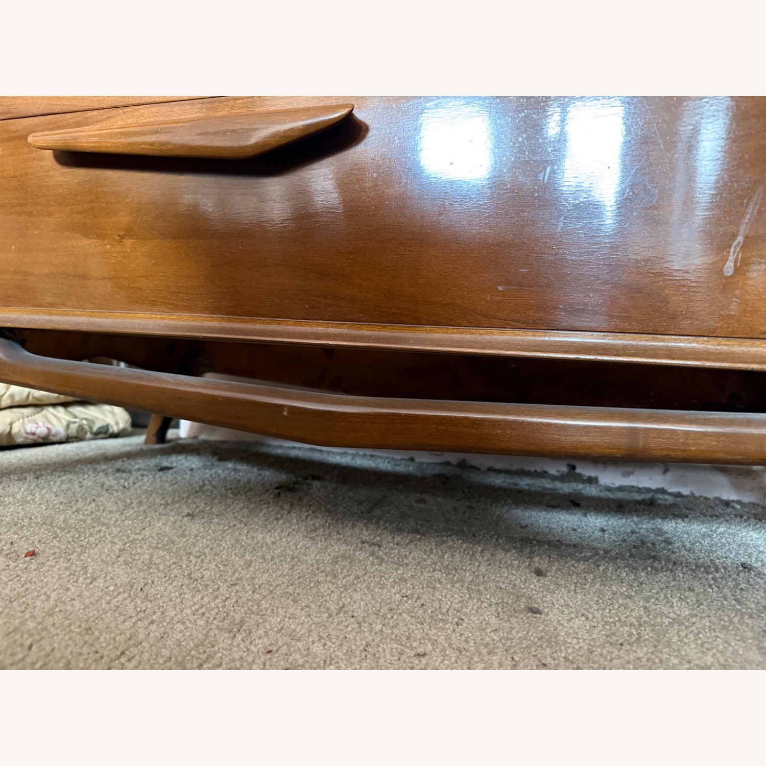 Antique Dark Brown Wood Armoire - image-18