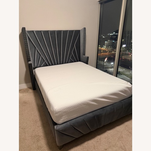 Used Wayfair Queen Size Upholstered Bed Frame for sale on AptDeco