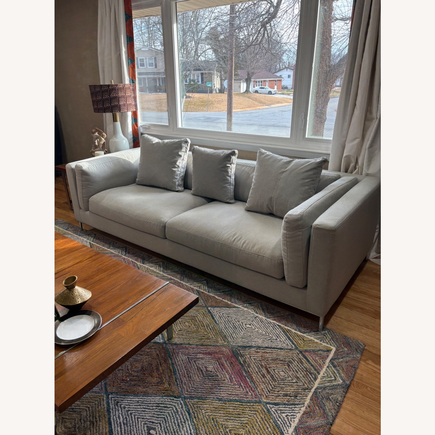 Rove Concepts Light Gray Fabric 3+ Seater Sofa - image-1