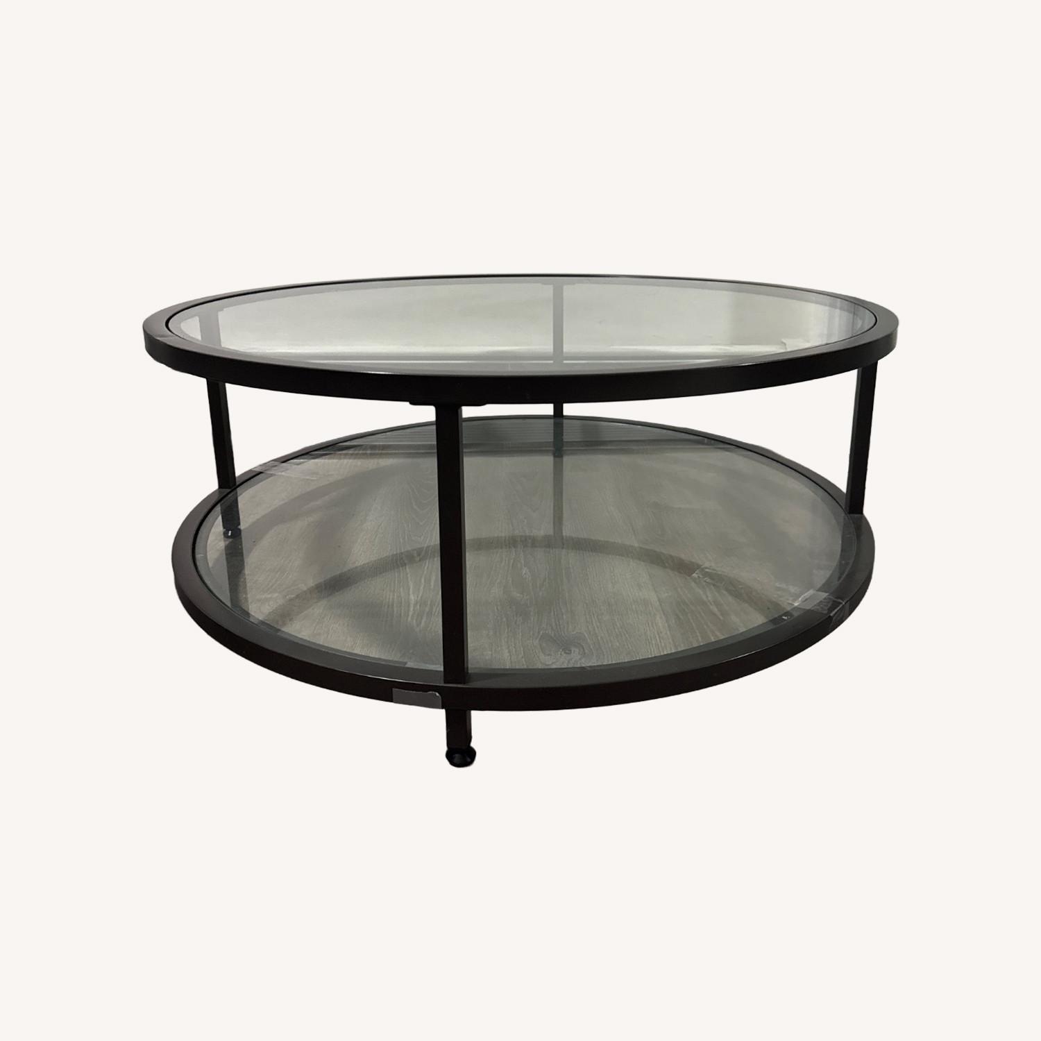 Amazon Modern Circular Glass Coffee Table - image-0