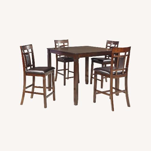 Used Amazon Dark Brown Wood Dining Set for sale on AptDeco