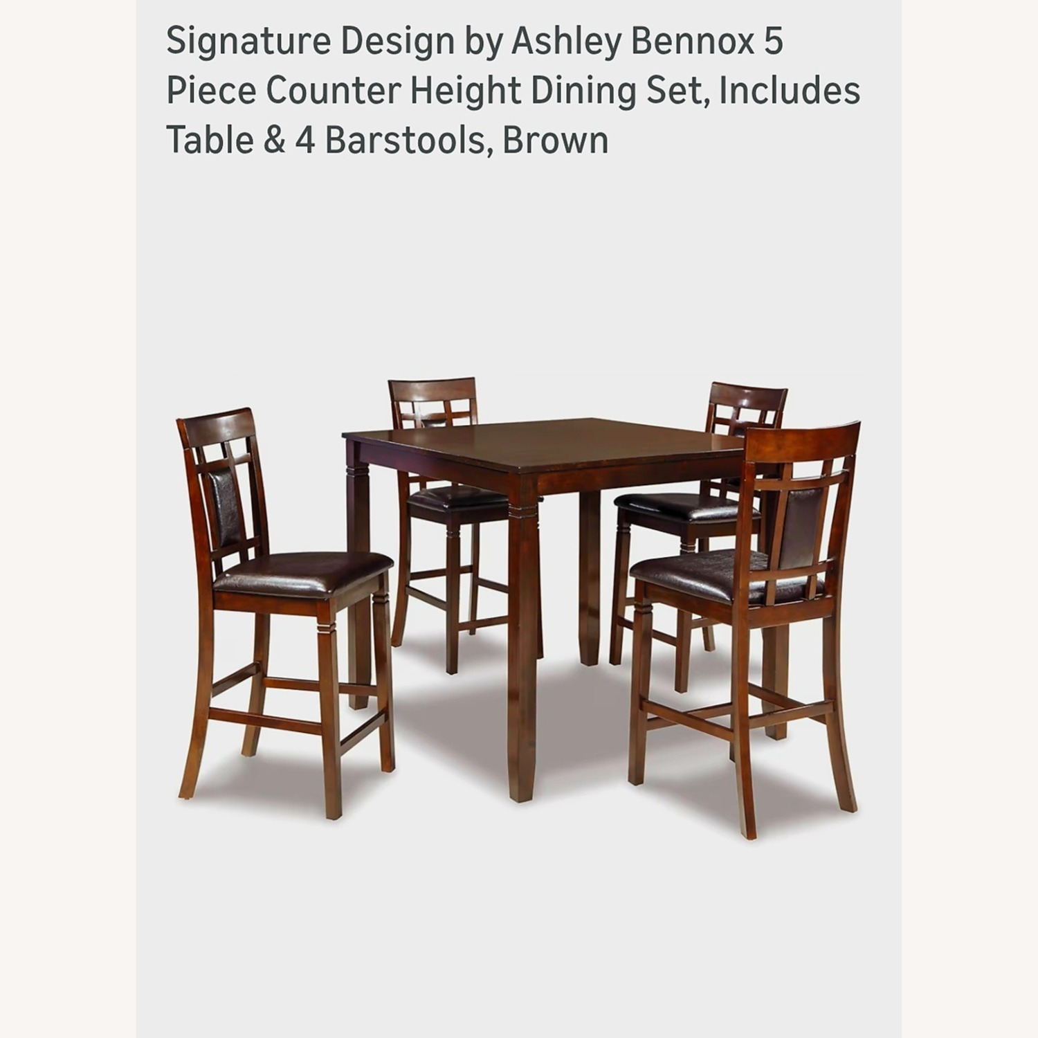 Amazon Dark Brown Wood Dining Set - image-2