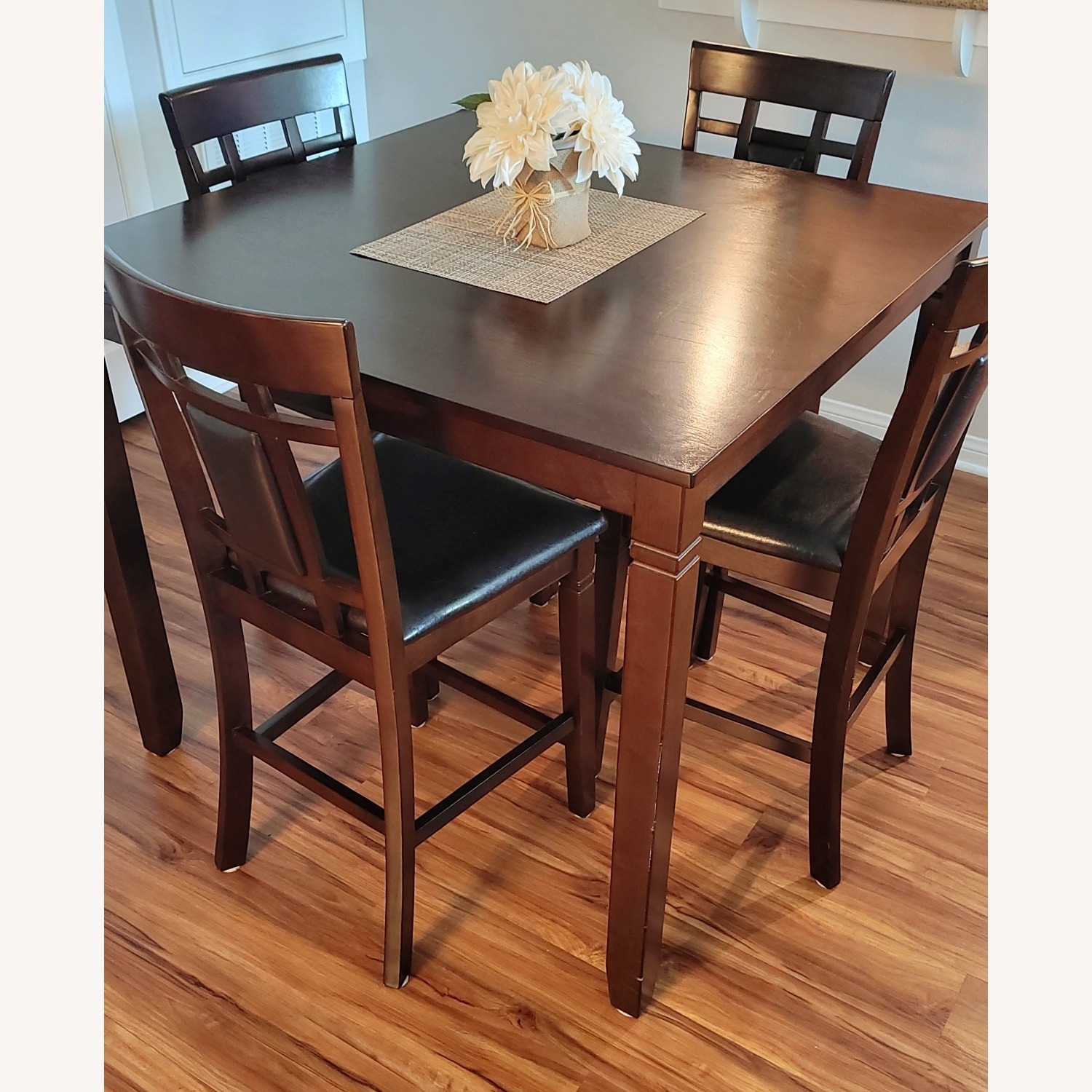 Amazon Dark Brown Wood Dining Set - image-1