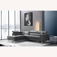 Wayfair Orren Ellis Dark Gray 2 Piece Sectional