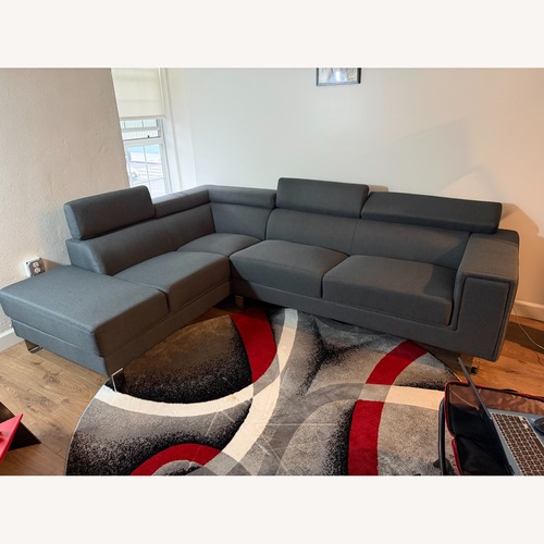 Used Wayfair Orren Ellis Dark Gray 2 Piece Sectional for sale on AptDeco