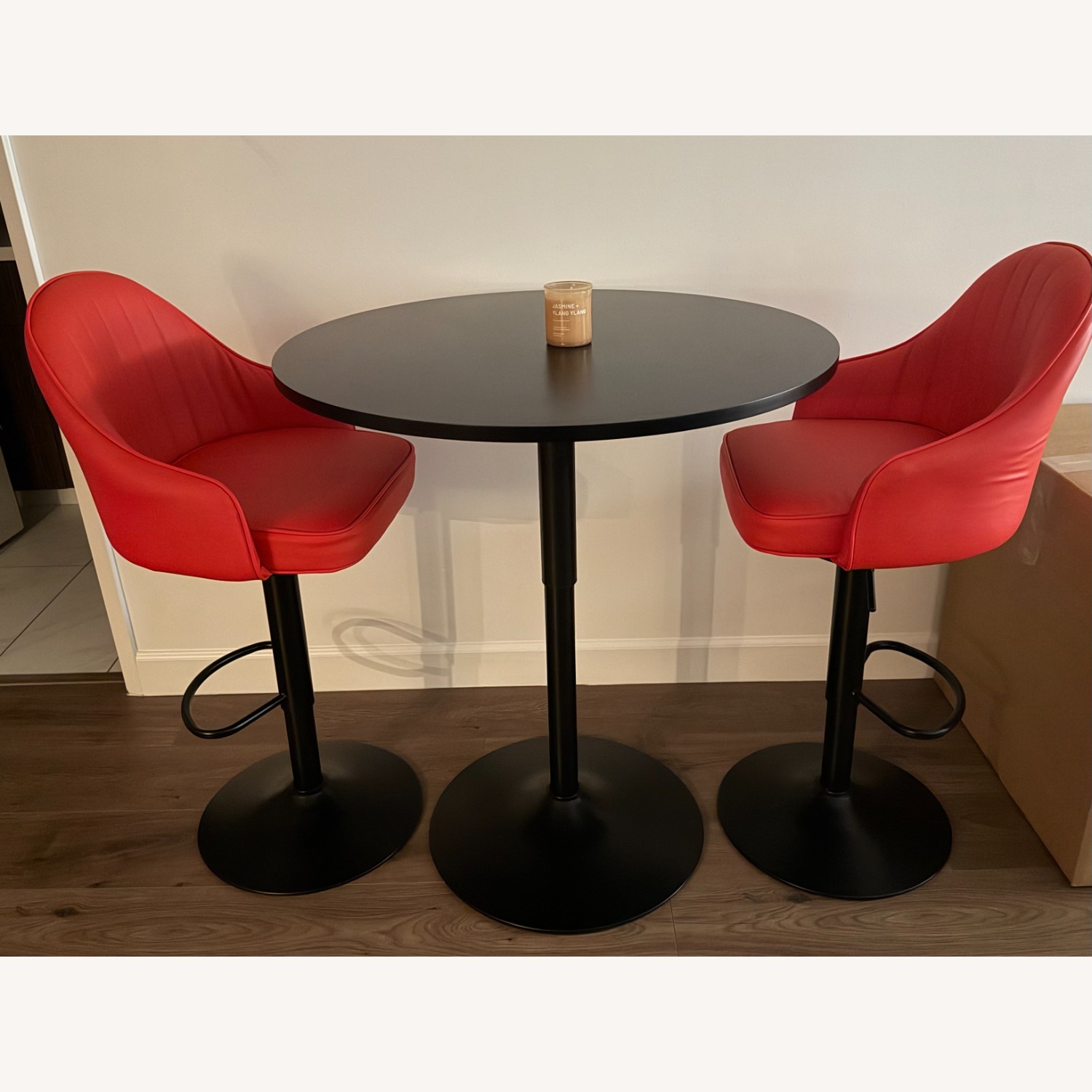 Wayfair Arabellarose Black Faux Leather Dining Sets - image-1