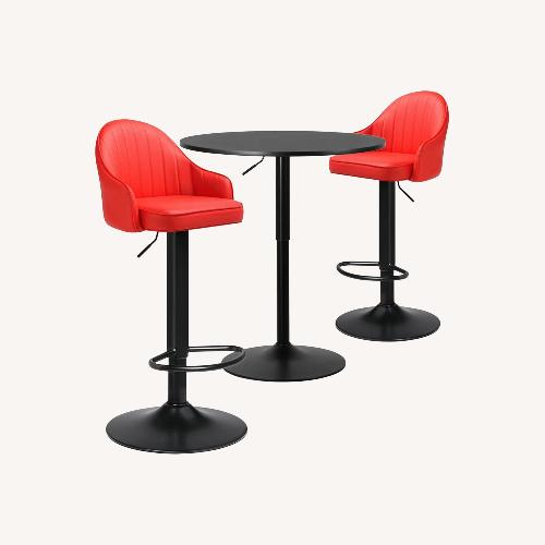 Used Wayfair Arabellarose Black Faux Leather Dining Sets for sale on AptDeco