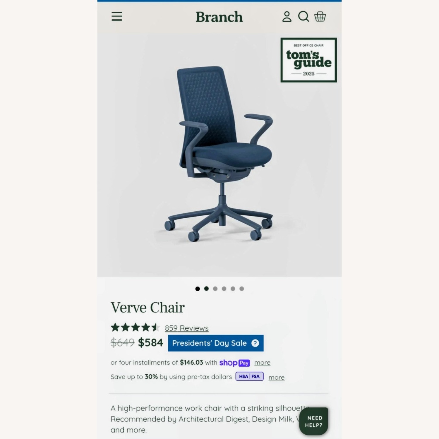 Branch Blue Office Chairs - image-4