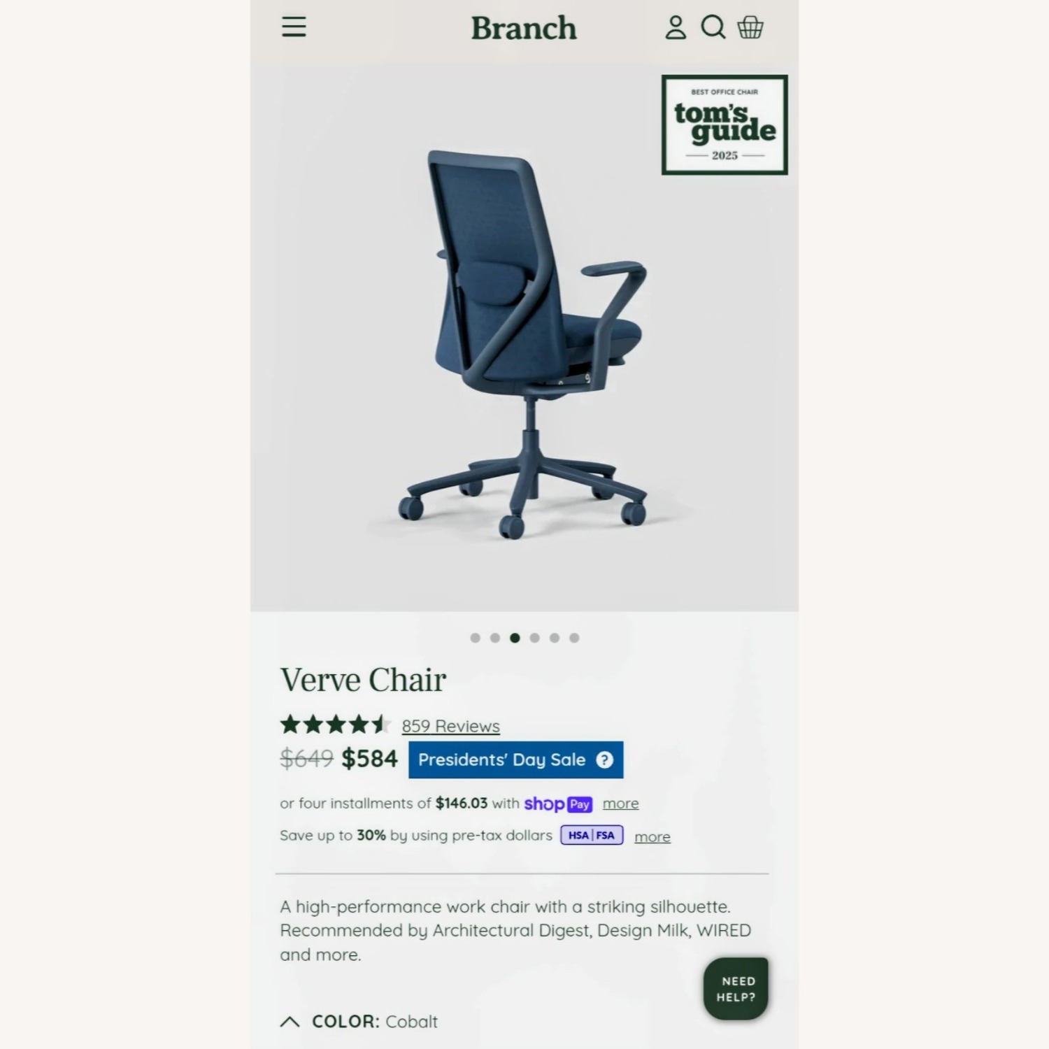 Branch Blue Office Chairs - image-5