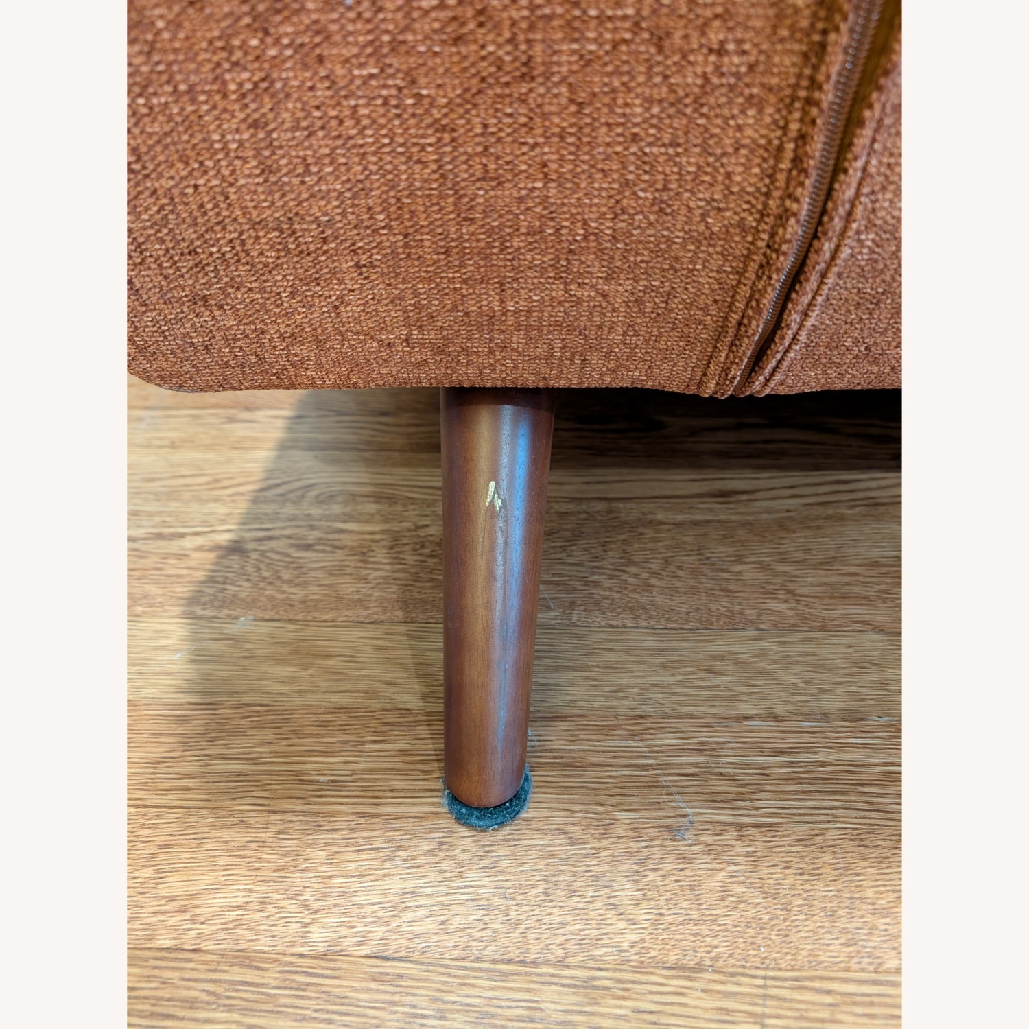 Spaze Burnt Orange Napa Sleeper Sofa - image-2