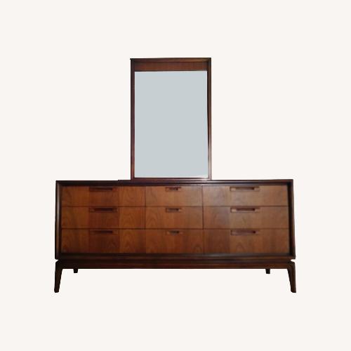 Used United Furniture MCM Dresser & Mirror for sale on AptDeco