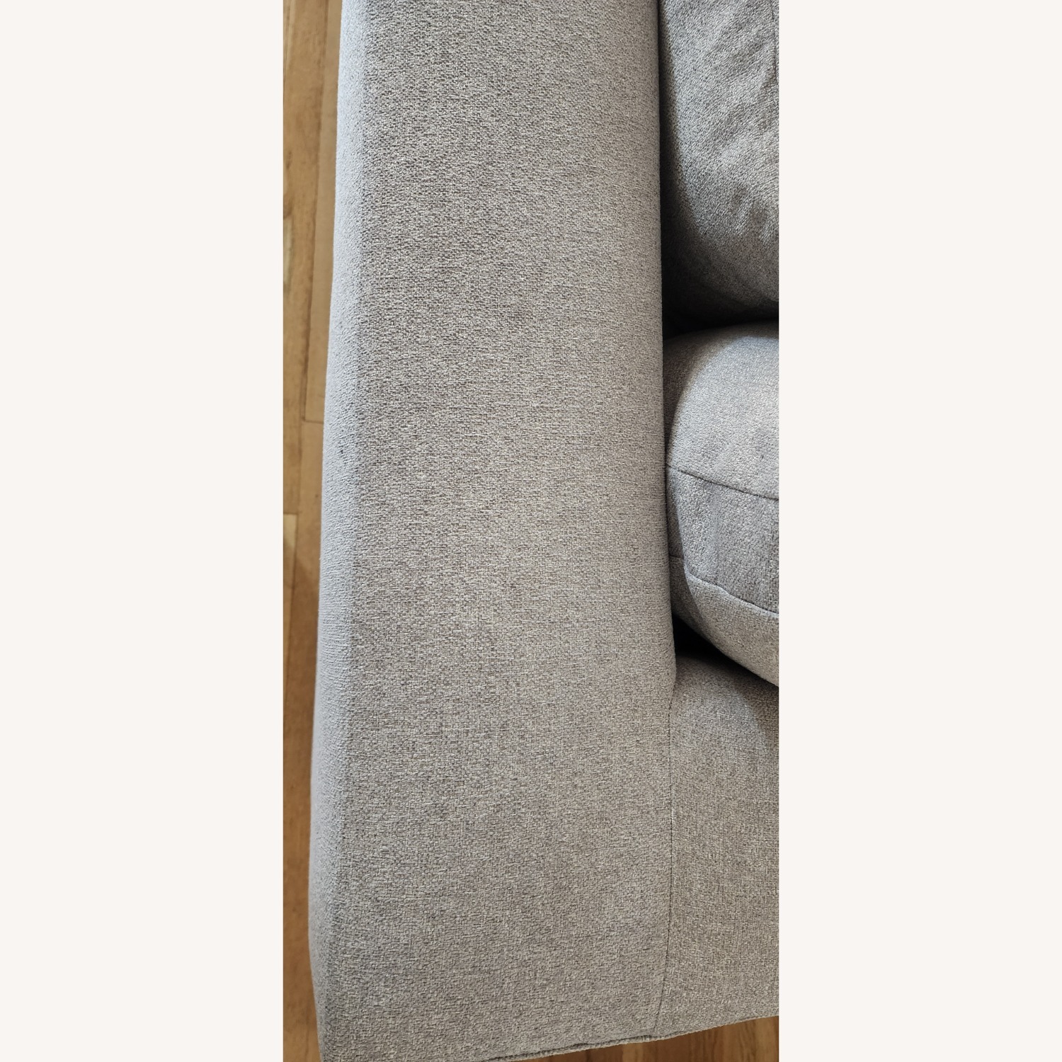 West Elm Harmony Silver Fabric 3+ Piece Sectional - image-4