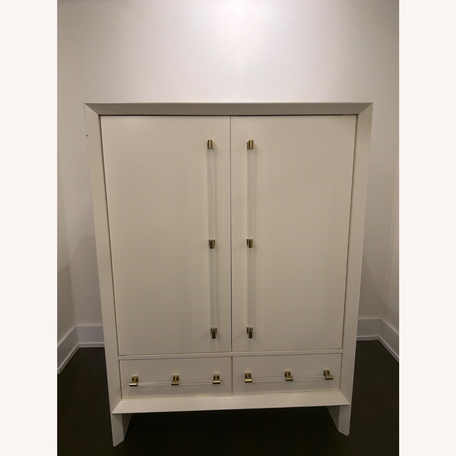 Anthropologie Merriton White Wood Armoire - image-1
