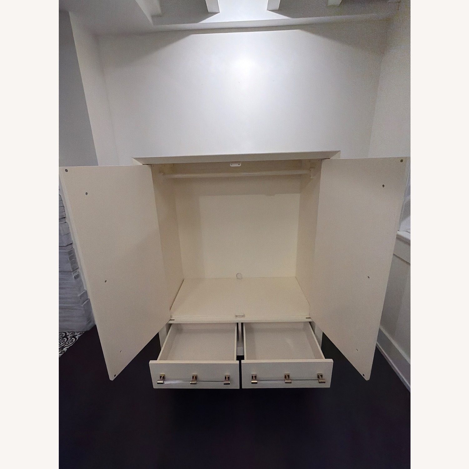 Anthropologie Merriton White Wood Armoire - image-2