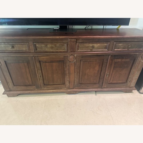 Used Vintage/Antique Dark Brown Wood Sideboard for sale on AptDeco