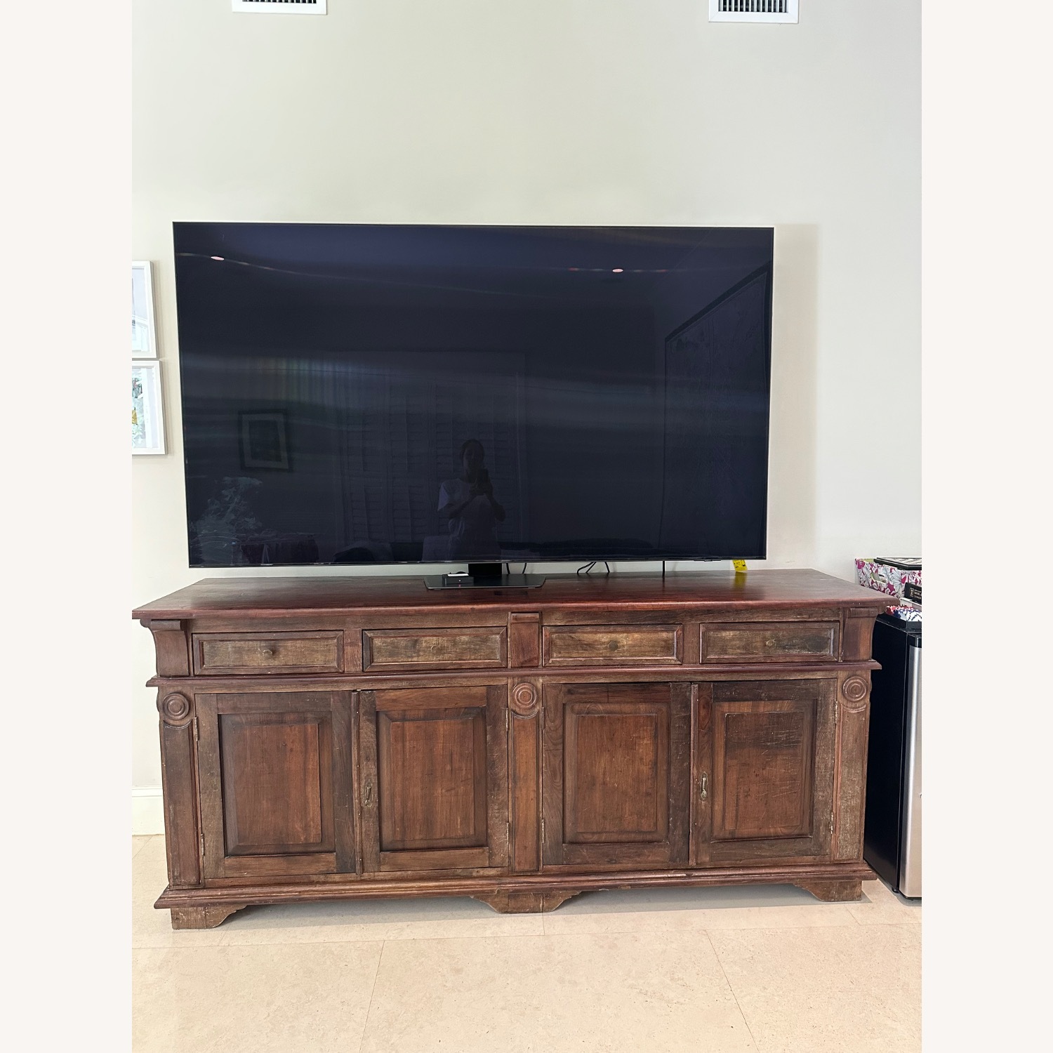 Vintage/Antique Dark Brown Wood Sideboard - image-5
