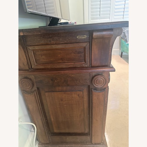 Used Vintage/Antique Dark Brown Wood Sideboard for sale on AptDeco