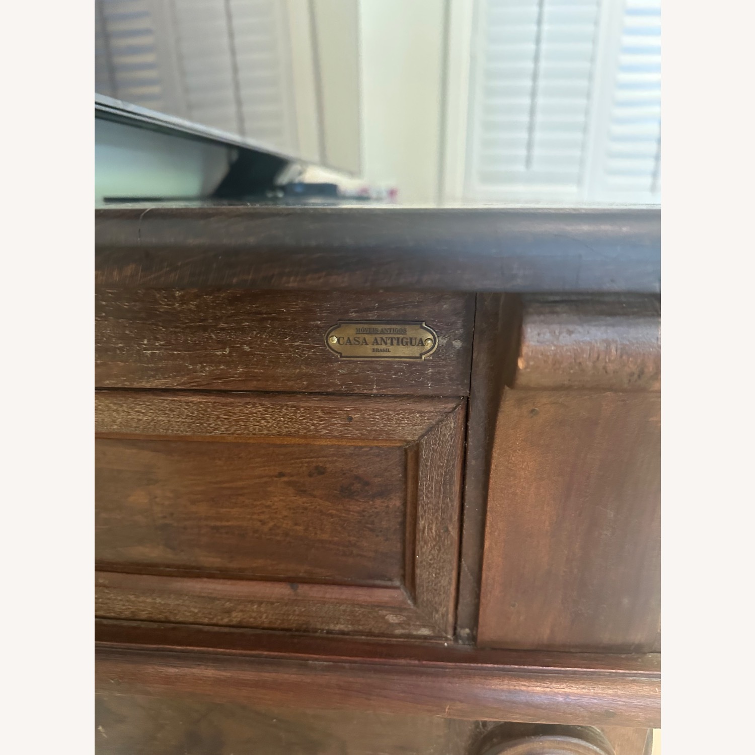 Vintage/Antique Dark Brown Wood Sideboard - image-2