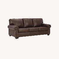 Ashley Dark Brown Leather Sofas Quantity 2