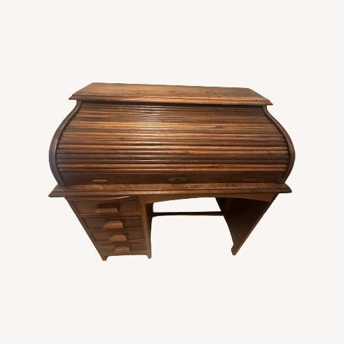 Used Vintage/Antique Light Brown Wood Desk for sale on AptDeco