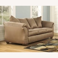 Ashley Dark Brown Fabric 3+ Seater Sofa