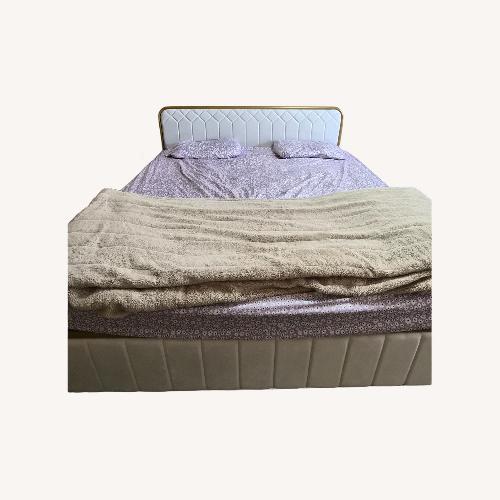 Used Amazon White Metal King Bed for sale on AptDeco