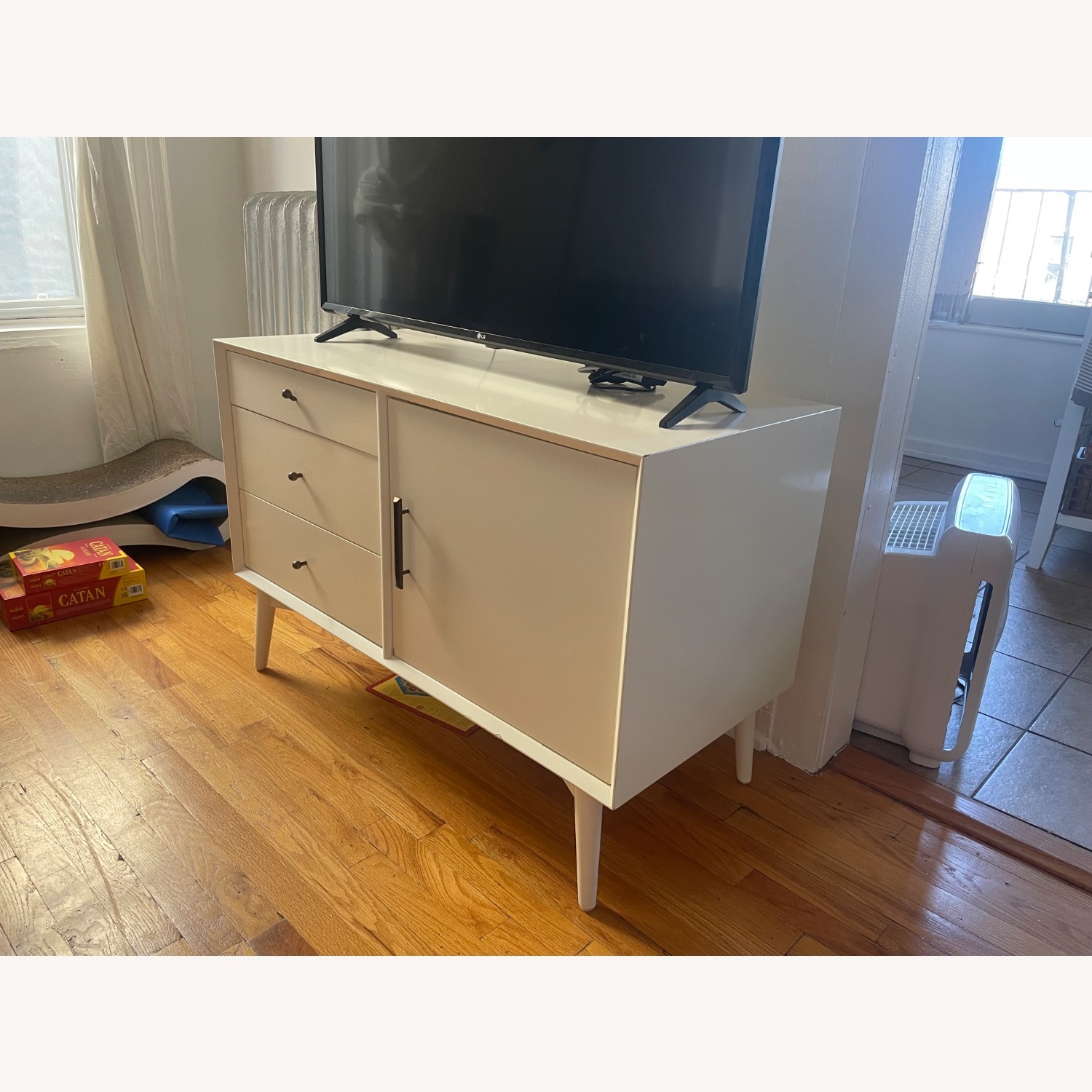 West Elm White Media Storage - image-2