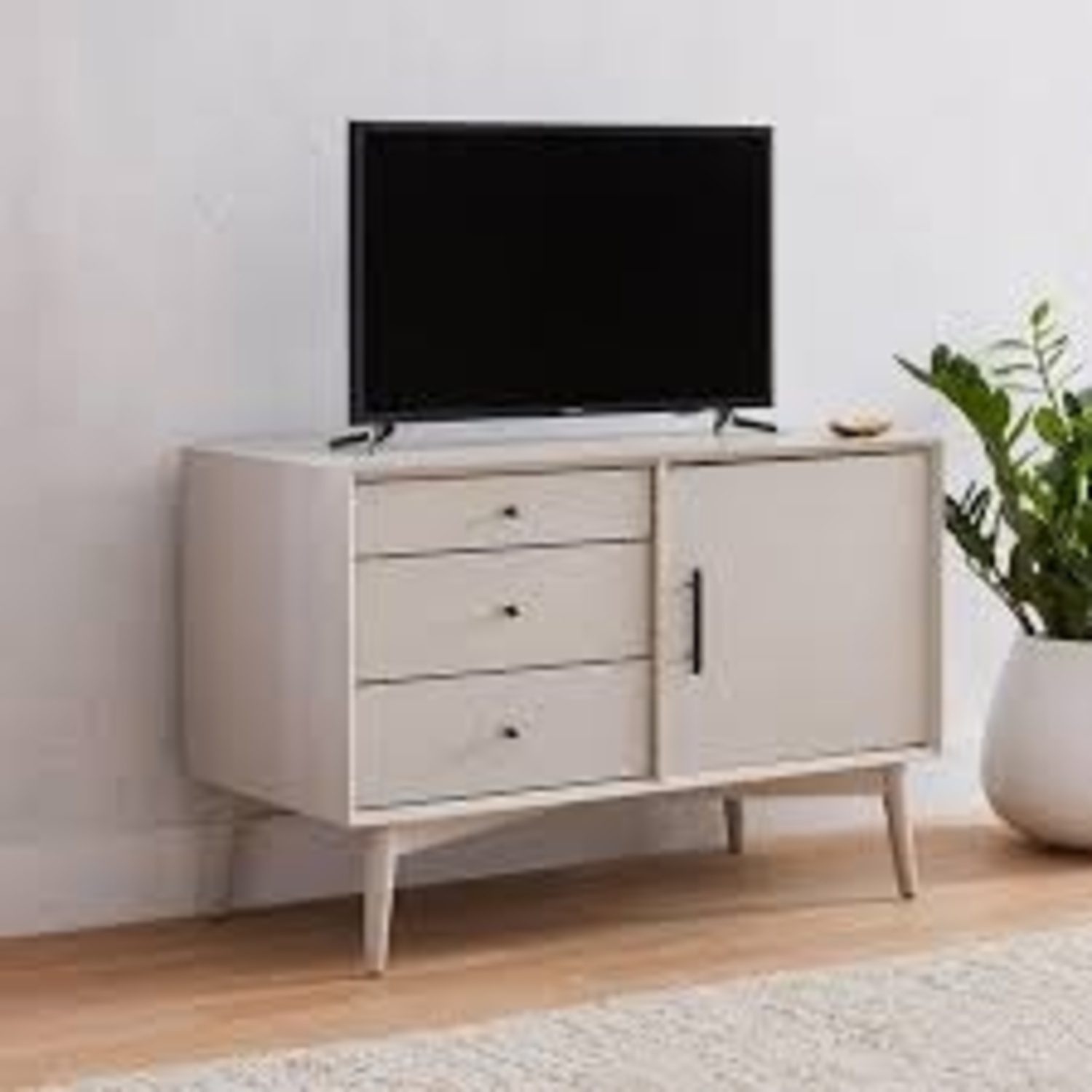 West Elm White Media Storage - image-5